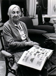 Sylvia Benton with her book. Courtesy of H. Waterhouse.